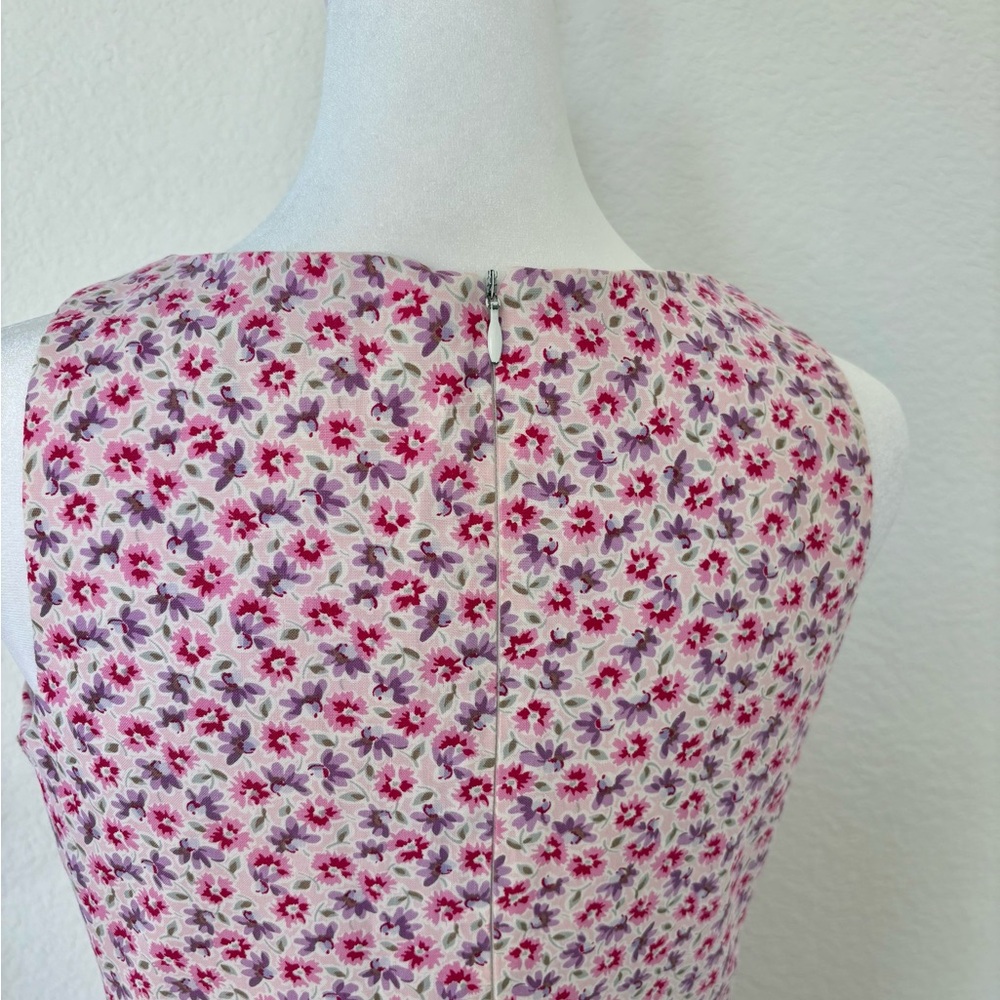 Pink Floral Midi Dress with Delicate Print - Picture 5 of 7